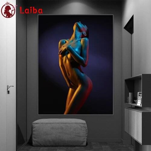 Diamond Mosaic Hot sale home art sexy woman body art round drill Cross Stitch Diamond Art Painting Full Square Decor For Home
