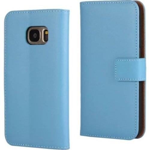 Black High Quality Genuine Leather Wallet Cover Case For Samsung Galaxy S7 G9300 with Stand Function and Card Holder Phone Bag