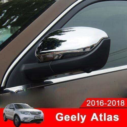 Car Rearview Mirror Cover Side Wing Cap Shell Case Trims For Geely Atlas Boyue Emgrand NL-3 Proton 2017 2018 2019 Accessories