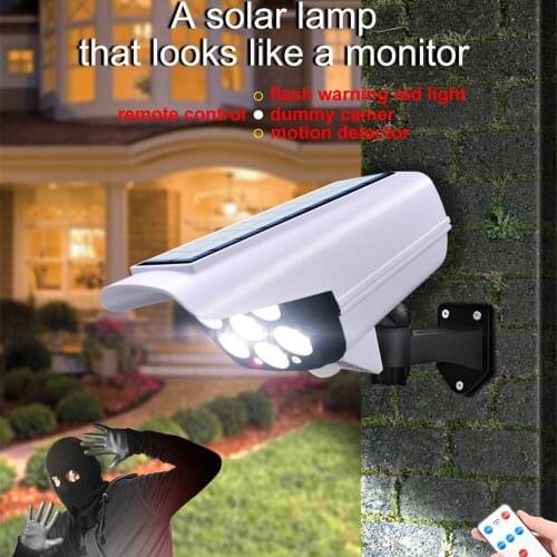 Solar Light Motion Sensor Security Dummy Camera Wireless Outdoor fake monitor IP65 Waterproof 77 LED Lamp 3 Mode for Home Garden