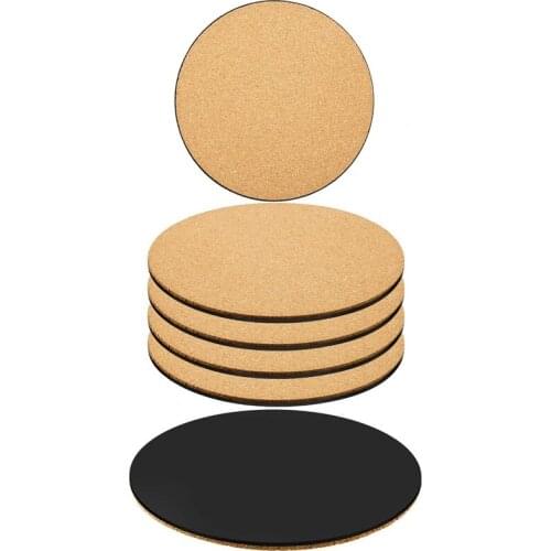 Hot YO-6Pcs Cork Plant Mat Plastic Plant Mat Round Plate Pad for Garden,Courtyard,Pot Mat,Indoor Outdoor and DIY Craft Project