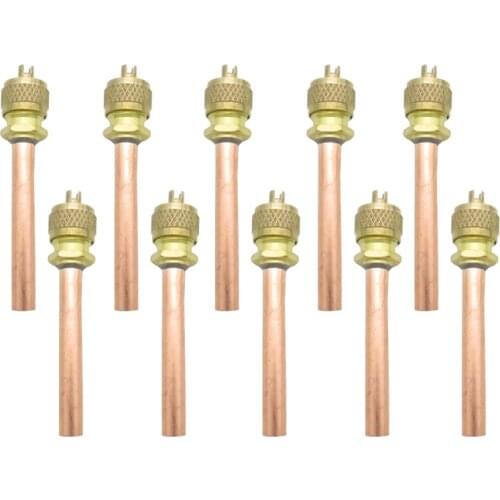 10Pcs Service Access Valve Spare Replacement Parts Refrigerator Air Conditioner Refrigeration Stem Core Filling Access Valve