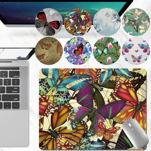 Mouse Pad Game Gamer Mouse Pad Leather Laptop Mouse Pad Universal Butterfly Series Pattern Mat