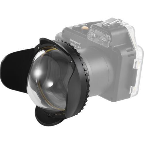 MEIKON 67mm Fisheye Wide Angle Lens Dome Port Shade Cover for Camera Diving Housing (Round)