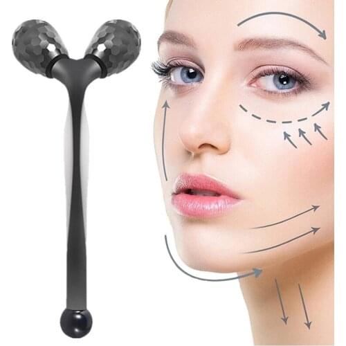 3D Handheld Beauty Facial Skin Care Wrinkle Remover 360 Rotate Y Shape Roller Massager