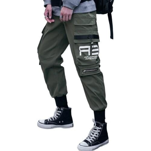 2021 New Cargo Pants Autumn Winter Mens High Street Popular Logo Multi-pocket Casual Pants Fashion Thickened Small Leg Pants