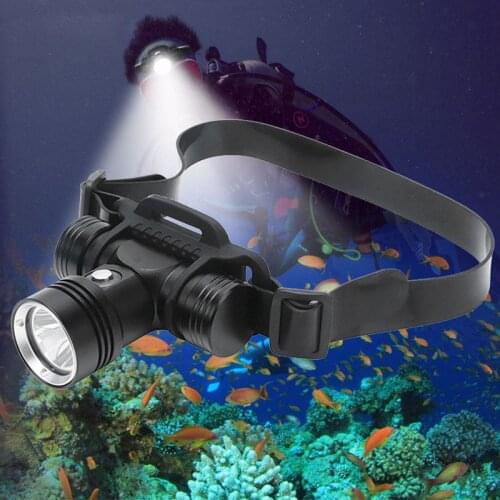 New Arrival Dive Light LED Underwater Head Lamp L2 High Power Mini Headlight Flashlight Aviation Aluminum Material