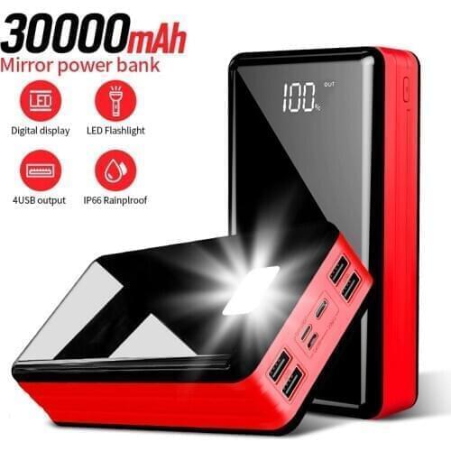 Camping Light Mirror Full Screen Large Capacity Charging Treasure Fast Charging Type-c Three-Input Mobile Power Supply