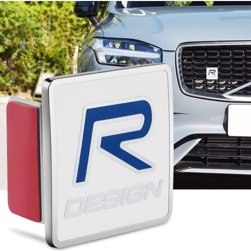 Front Grill Rear Trunk R DESIGN Logo Emblem Sticker Metal For VOLVO XC40 XC60 XC70 XC80 XC90 V40 V50 V60 V70 V90 Car Tuning