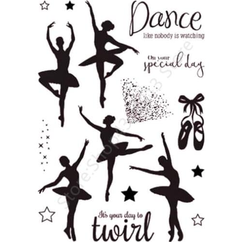Dance Transparent Clear Silicone Stamp Seal DIY Scrapbooking photo Album Decorative Clear Stamp A0603