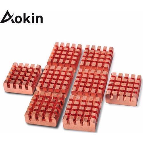 Aokin 8pcs/set Cooling Copper Heatsink for Raspberry Pi Computer VGA RAM Cooling Heatsinks Cooler