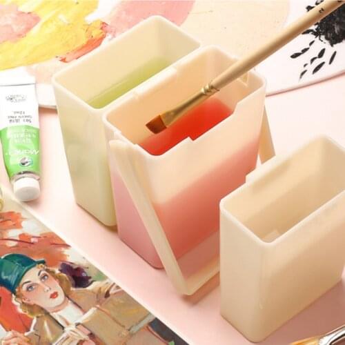 Detachable multifunction brush pen washing bucket watercolor gouache painting portable color paint student art supplies tool set