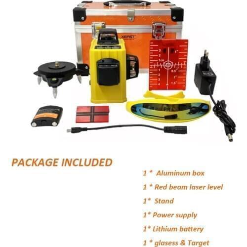 XEAST XE-61A 12 lines laser level 360 Self-leveling Cross Line 3D Laser Level Red Beam adjustable accuracy shipping from Russian