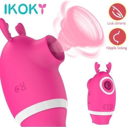 Sexy Deer Licking Sucking Vibrators for Women Clitoris Sucker Nipple Licks Butt Anal Toys Erotic Machine Adult Products Sex Shop