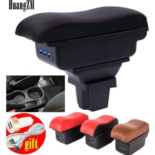 Rotatable Storage Box For Chevrolet Trax Tracker / Holden Trax 2013-2017 Center Centre Console Armrest with ashtray USB charging