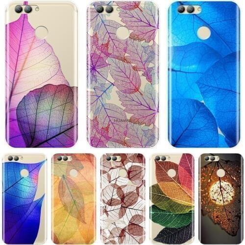 Back Cover For Huawei Nova Smart Lite 2017 Soft Silicone Blue Purple Leaf Phone Case For Huawei Nova 2i 2 Lite Plus 3 3I 3E Case