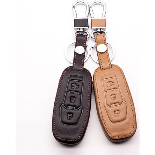 2016 High-quality leather key holder Key case for Ford Monte Ou Lunken MKX / MKZ / MKC 3 button key dust collector starline a93