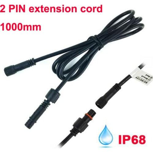 2PIN 1meter IP67 Waterproof Extension Cable/Connect Wire/Power Cord for Single Color LED Light