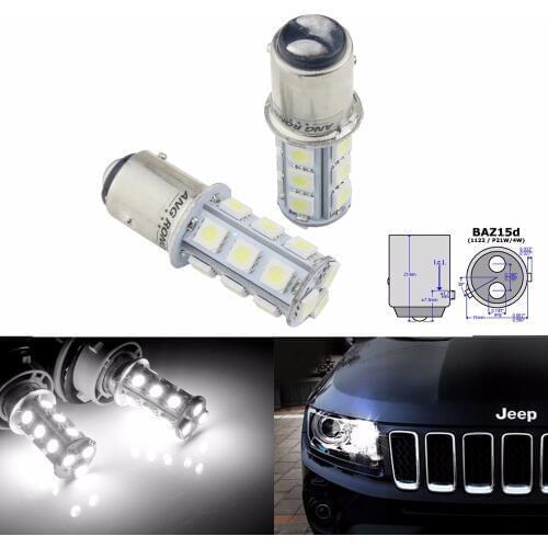 ANGRONG 2pcs High Power 566 (P21/4W) BAZ15d 1122 7225 12594 621652 Reverse Sidelight DRL Light Lamps