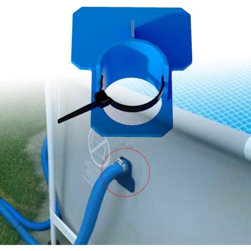 Swimming Pool Pipe Holder Mount Supports Pipes 30-38mm Fits For Intex Bestway Above Ground 32mm 38mm Hose Outlet With Cable Tie