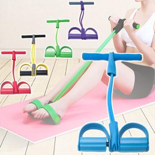 Dynamic Pedal Bodybuilding Expander Latex Tube Foot Elastic Pull Rope Slimming Indoor Sports Equipment SAL99
