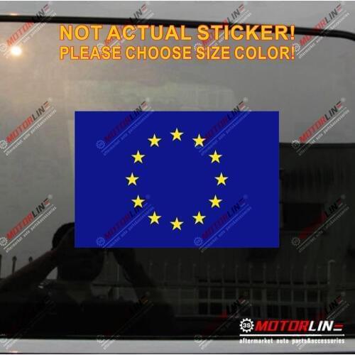 Flag of Europe European Union EU Decal Sticker Car Vinyl Reflective Glossy pick size high quality