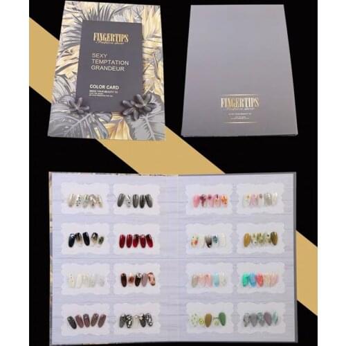 Manicure Tool False Nail Color Book Color Display Nail Art Gel Polish Color Card Nail Color Chart Practice Board Showing Shelf