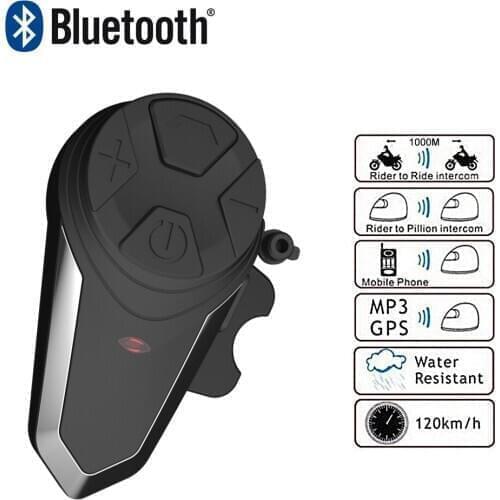 1 pcs BT-S3 Motorcycle Helmet Intercom Moto Wireless Helmet Bluetooth Headset Intercomunicador Waterproof 1000M BT Interphone FM