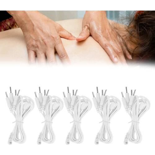 5Pcs/Bag TENS Cable DC 2.5mm 1.2m 4-In-1 Pin Type Electrode Lead Wires Cable for TENS Unit Physiotherapy Machine Lead Wires