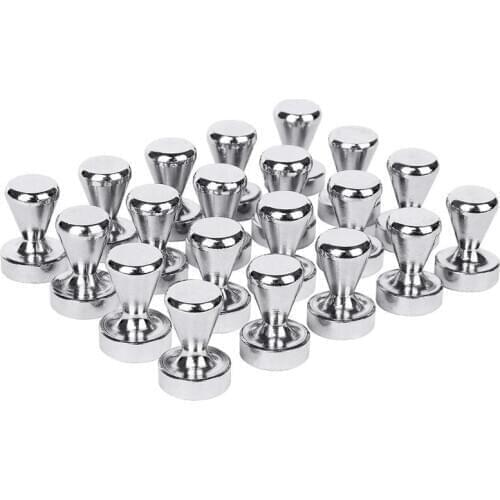 Push Pins 20 pack ,Silver nets, Brushed Nickel Push Pin Strong nets for Refrigerator,Whiteboard, Map, Calendar and More