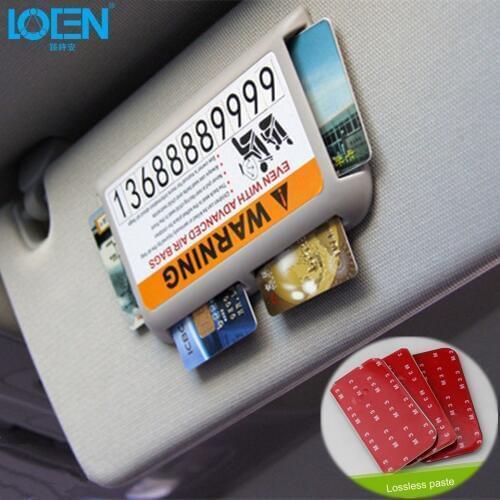 Hot 1PC Car Sun Visor Temporary Parking DIY Number Card Holder Sticker For Toyota Hyundai Chevrolet Honda Hyundai Nissan