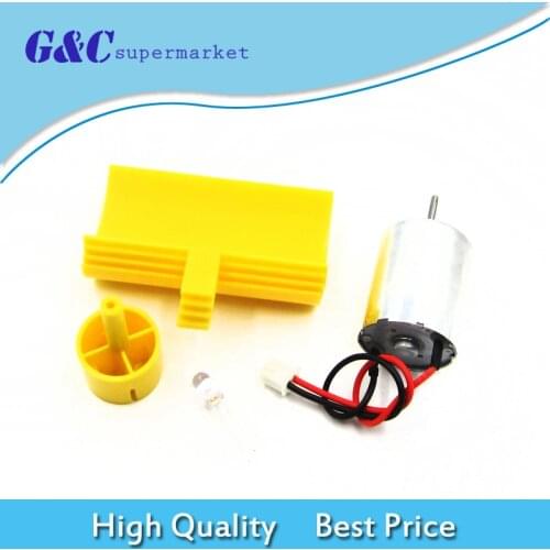 DC Micro Motor Small LED lights Vertical Axis Wind Turbine Generator Blades diy electronics