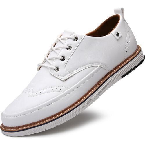 2019 New Men Casual shoes breathable Leather Office Shoes For Men Driving Moccasins Comfortable Slip on Fashion Shoes T2-18