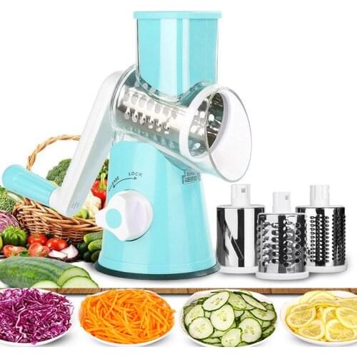 2019 New Vegetable Cutter Round Mandoline Slicer Potato Carrot Grater Stainless Steel Multifunction Chopper Blades Party Gifts