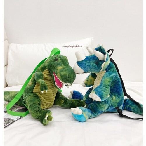 New 3d Dinosaur Doll Accessories Cute Animal Cartoon Plush Backpack Dinosaurs Crocodile Bag For Children Kids Toys Gifts