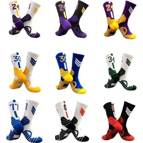 Professional Super Star Basketball Socks Elite Thick Sports Socks Non-slip Durable Skateboard Towel Bottom Socks Stocking