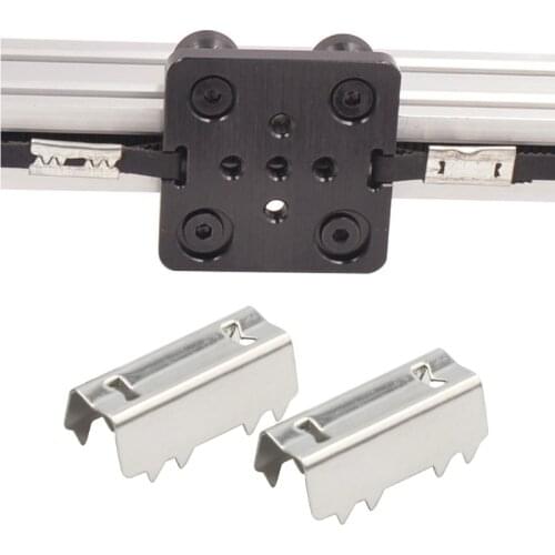 10pcs 3D Printer GT2 Open Belt Clip Open-end Timing Belts Belt Clamp Crim Style T84D
