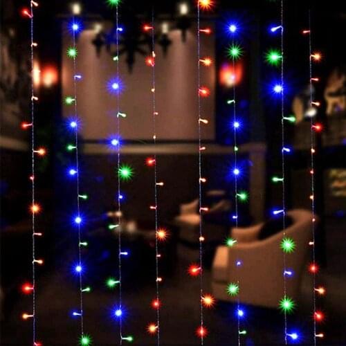 Fairy String Fairy String Light Fairy Light Romantic Super Bright Durable Curtain 300LED 3.0Mx3.0M Wedding LED Lights Xmas Decor