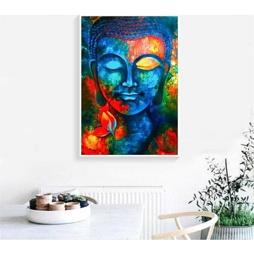 Modern Buddhism Canvas Painting Posters Prints Lord Buddha Wall Art Pictures for Living Room Aesthetic Home Decoration
