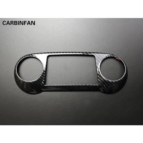 Car Styling Interior Air Conditioning Adjustment decorative panel Cover Carbon fiber Stylings For Hyundai IX35 2010-2017 C1767