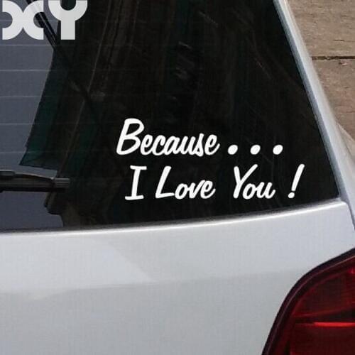 Waterproof Reflective Type car stickers motorcycle Stickers Decals Because i love you For Car Accessories Car styling