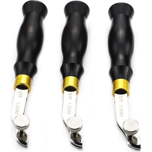 High Quality Ebony Handle Adjustable Leather Edge Creaser Groove Holder Pressure Sideliner Edge Device DIY Leather Marking Tool