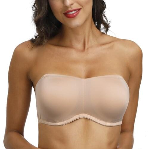 New Ladies Sexy Strapless Bras Women Bra Adjusted Convertible Straps A B C D DD DDD E F G Cups 32 34 36 38 40 42 44 46 48 Size