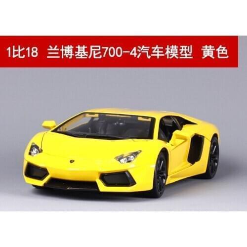 1:18 Scale Simulated Metal Car Model Toys For Lamborghinied Lp770 Sports Car Model With Steering Wheel Control With Original Box