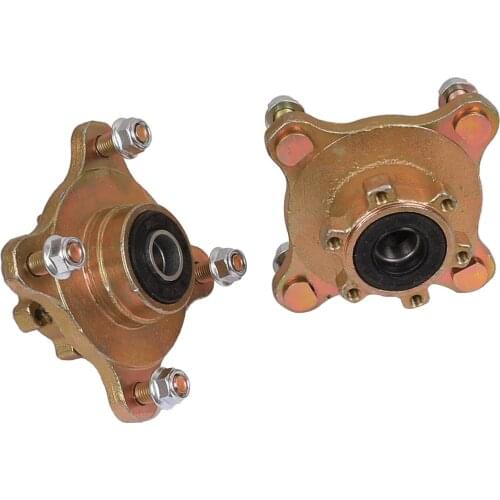 1pair 4 Stud Front Disc Brake Wheel Axle Rim Hub For 110cc 125cc 150cc Go Kart ATV 4 Wheeler front wheel hubs