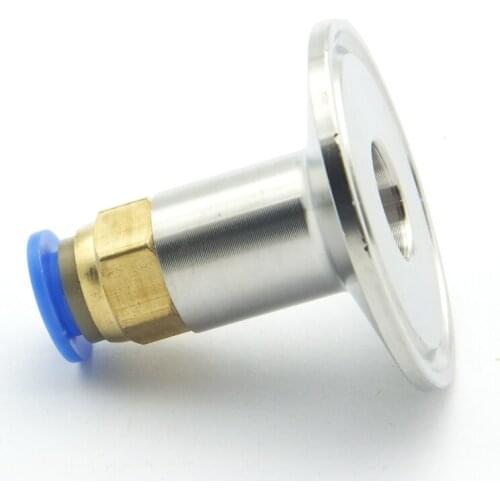 12mm Hose Tube Push In Fitting x 77.5mm Ferrule OD 304 Stainless Steel Sanitary Connector Pipe Fitting Fit 2.5" Tri Clamp