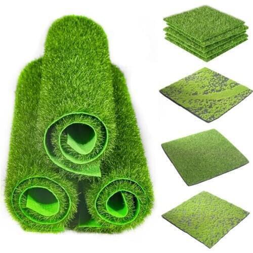 15cm/30cm Artificial Green Grass Mat Lawns Turf Carpets Fake Sod Garden Moss Landscape For Home Floor Wedding Decoration