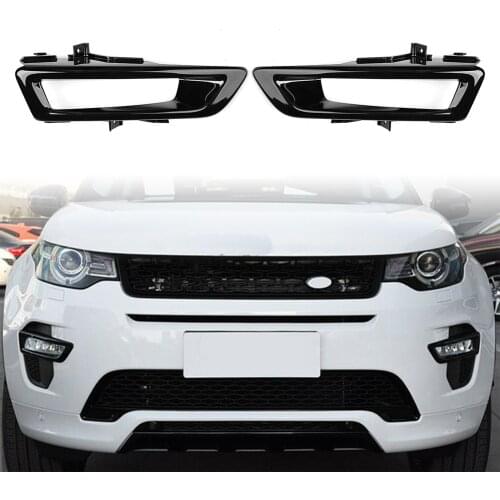 2Pcs Car Front Fog Light Lamp Cover Shell Trim Black For Land Rover Discovery Sport L550 2015 2016 2017 2018 LR061234 LR061299