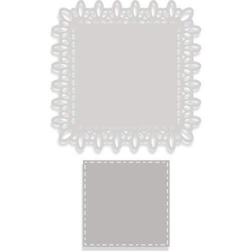 2020 New Square Frame Lace Metal Cutting Dies For Cut Paper Making Album Background Greeting Card Scrapbooking No Stamps Sets