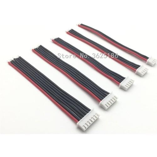 New 5pcs / lot 100mm 2s 3s 4S 5S 6s LiPo battery balance charger connecting cable / cable / connector 22AWG 100mm JST-XH